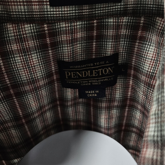 Pendleton Frontier men's button short-sleeve large - Picture 7 of 7